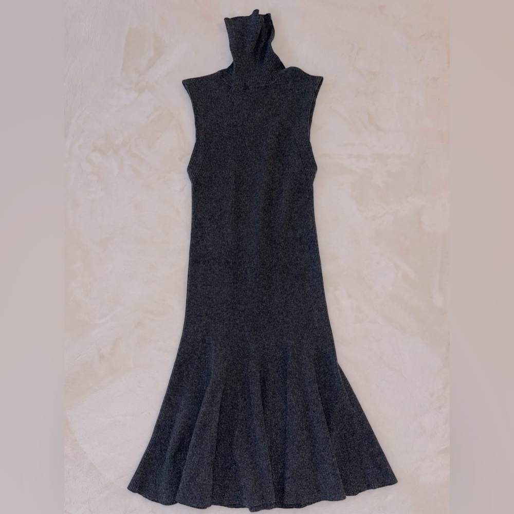 Alice + Olivia Turtle Neck Knit Flare Dress
